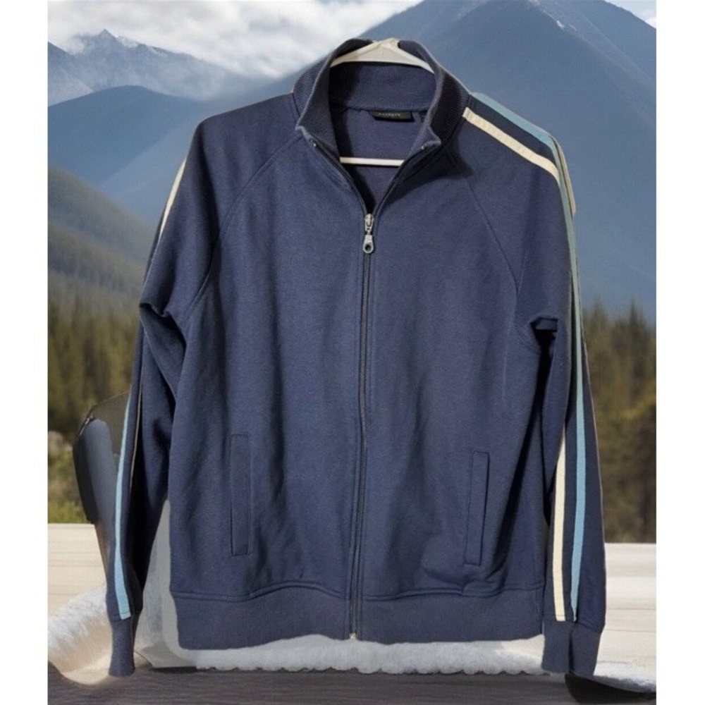 EUC Express Uni Sex Vintage Retro Track Jacket 90s Navy Jogging USA Jacket - L